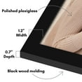 thumbnail image 3 of Americanflat 19x27 Poster Frame with Polished Plexiglass Wide Photo Frames Made Vertical Horizontal - Black, 3 of 8