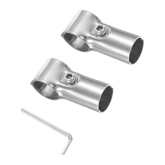 Uxcell 2-Pack Structural Pipe Connector, T Clamps Stainless Steel Pipe Connector for OD 25MM Convert 28MM Pipe