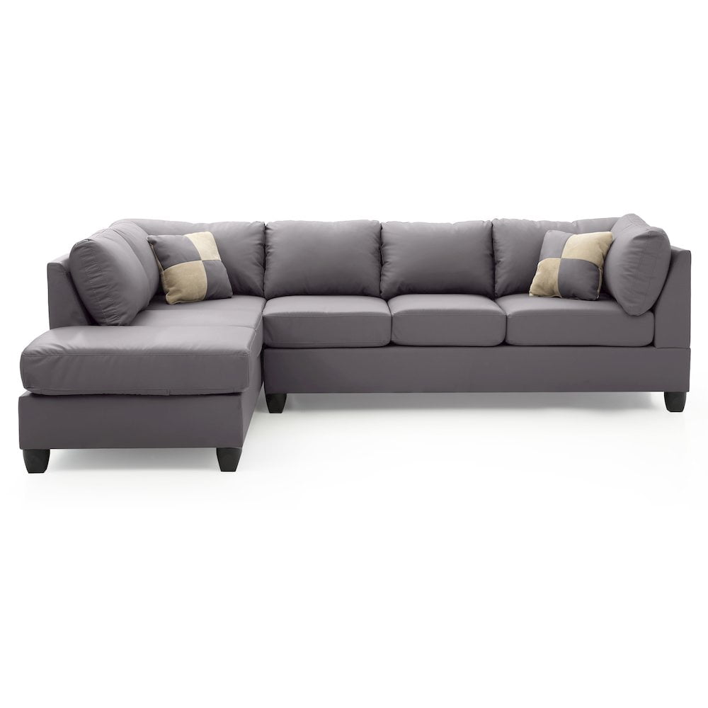 Glory Furniture Malone Sectional in Gray Color