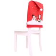 thumbnail image 2 of 4pcs Santa Clause Red Hat Cap Chair Seats Cover Christmas Dinner Table Party Decor, 2 of 7