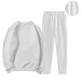thumbnail image 3 of NMMUED Sweat Suit Women Sweat Set Workout Sets for Women Fall Outfits for Women Active Wear Sets for Women, White M, 3 of 3