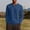 Navy, variant on GUZOM Mens Long Sleeve Henley Shirt in Dark Gray, Slim Fit Stretch Polyester Spandex Tee, Breathable Casual T-Shirt,Size M