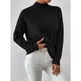 thumbnail image 2 of Katigan Women'S Seamless Sweater Ready to Wear Long Sleeve Knitted Pullover Tops Black XL, 2 of 6