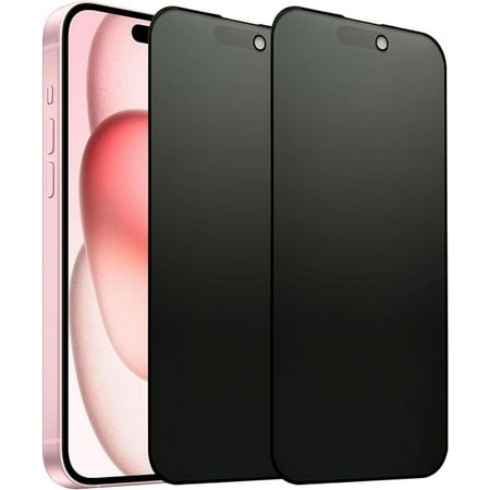 Fostbeen 2 Pack Compatible with iPhone 15 Matte Privacy Screen Protector 6.1 Inches, Anti-spy Anti-glare Eye Protection Scratch Resistant Tempered Glass Film, Full Coverage, Smooth & Sensitive Touch