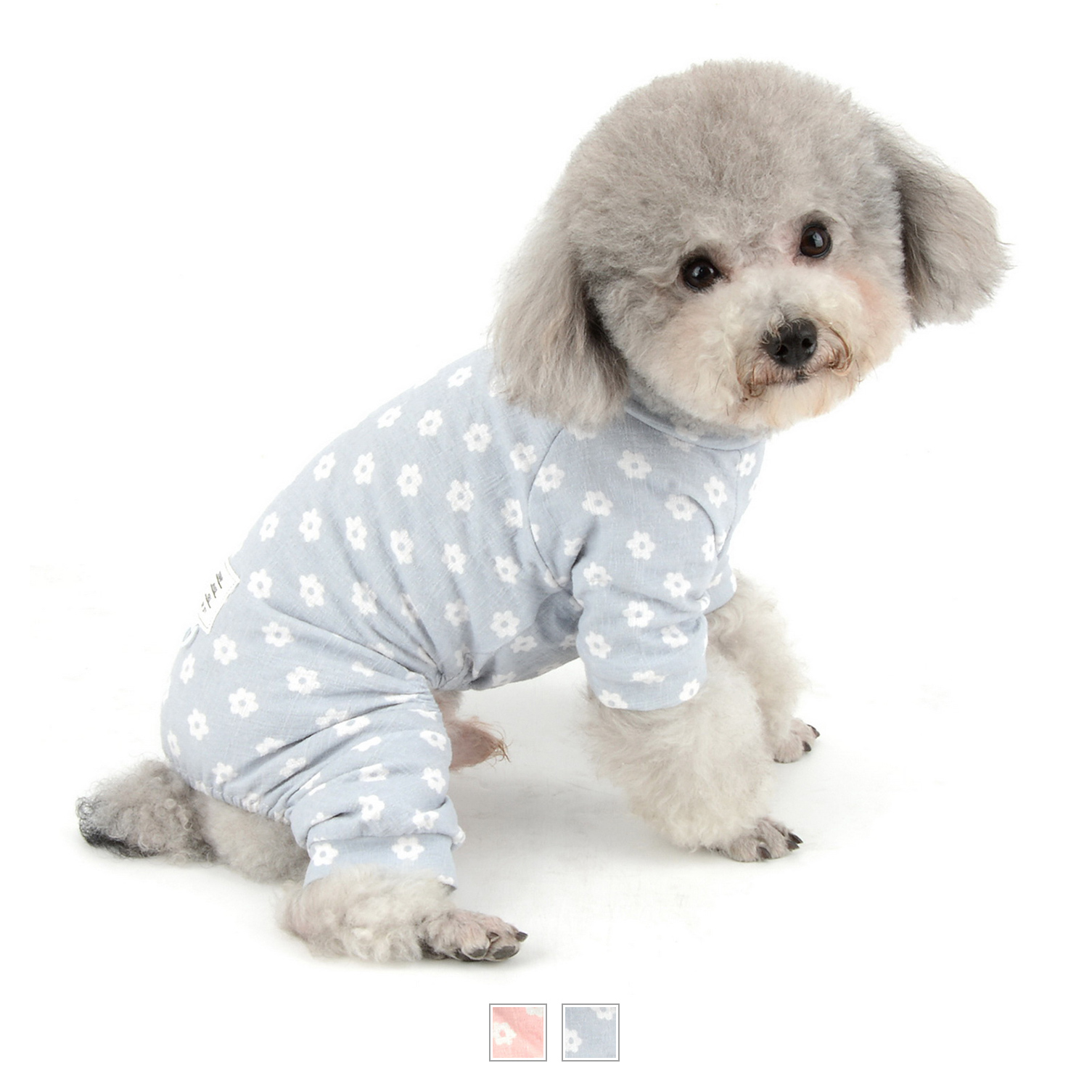 TENGZHI Soft Dog Jumpsuit Pajamas Pet Stripe Apparel with Bear Printing
