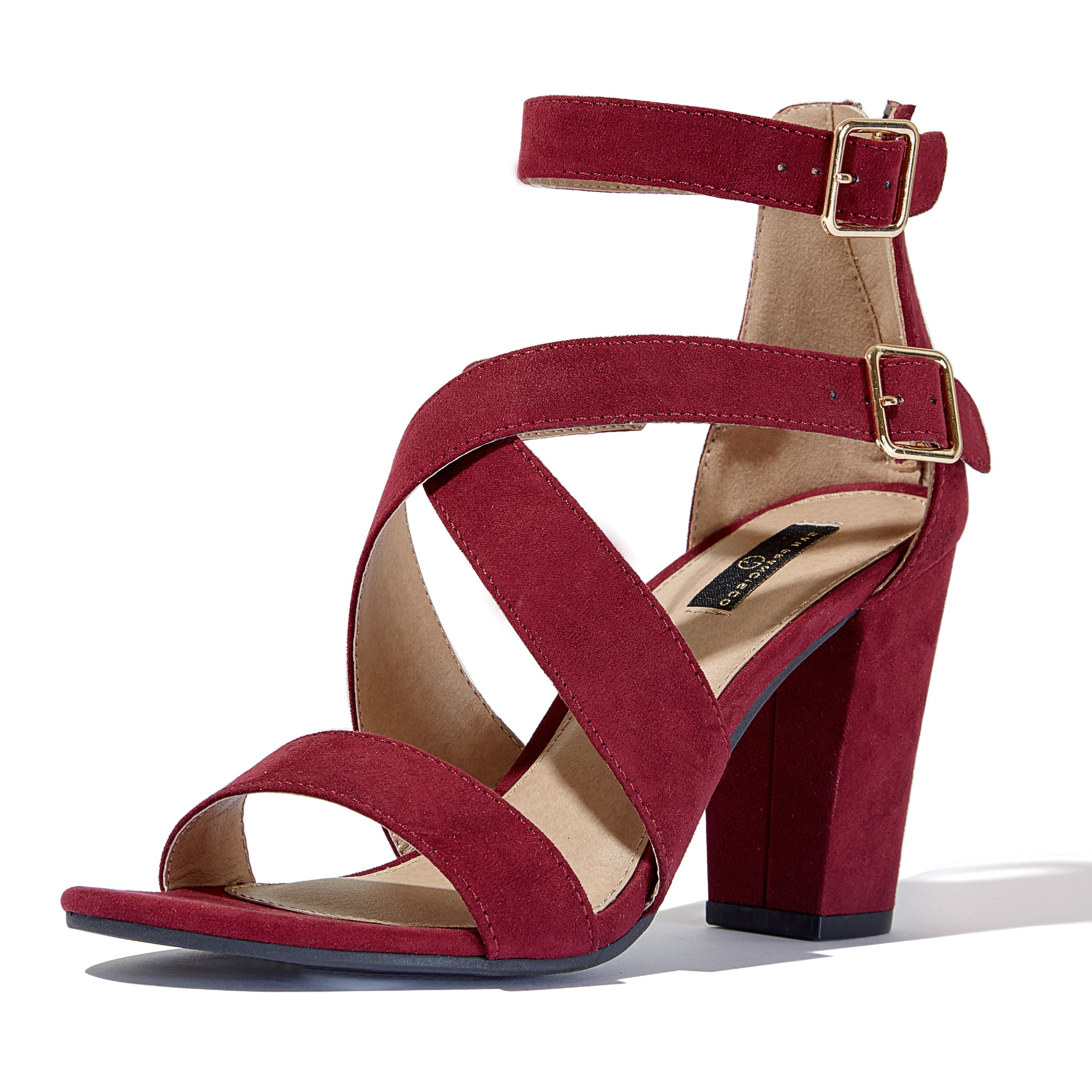 cross buckle sandals