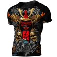 thumbnail image 1 of Camiseta con estampado de samurái para hombre, camisa holgada con cuello redondo, manga corta, estilo sorpresa, ropa de calle, Harajuku, verano, 3D, 1 of 4