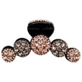thumbnail image 5 of opvise Bright Color Crossing Teeth Hair Claw Shining Rhinestone Big Hair Clip Styling Tool Dark Purple, 5 of 8