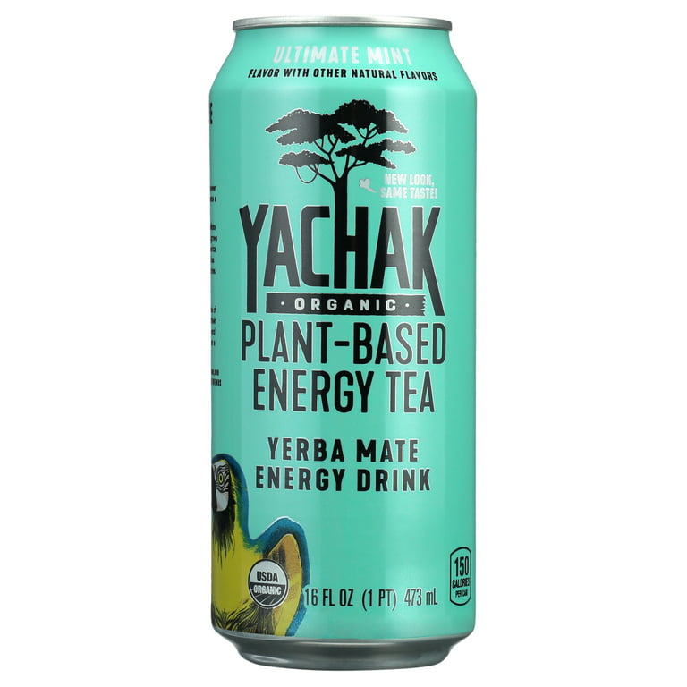 Yachak Yerba Mate Drink, Passionfruit, 16 oz Cans, 12 Count
