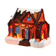thumbnail image 2 of Teissuly Christmas Winter Village Houses Set LED Lighted DIY Christmas Figurines Christmas Miniature Resin Ornament Kits Christmas Cedar Bare Branch Tree Street Lamp, 2 of 8