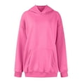 thumbnail image 3 of CKpwisy Oversized Hoodies for Women Comfrt Long Sleeve Drop Shoulder Hoodie Plus Size Solid Color Pullovers Womens Fall Fashion Winter Clothes with Pocket, 3 of 5