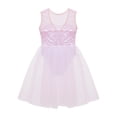 thumbnail image 4 of YEAHDOR Kids Girls Sleeveless Shiny Sequins Ballet Dance Dress Ballerina Leotard with Tutu Mesh Skirt Dancewear Pink 12, 4 of 7