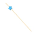 thumbnail image 4 of EeaseMX 100 palillos desechables de bambú con diseño de estrella para frutas, cócteles, bebidas, fiestas, tenedores de bambú (azul cielo), 4 of 7