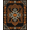 Black Orange, Pattern 3, variant on ODIKA Bat Motif Haunted Skull Halloween Border Pumpkin Gothic Spooky Playful for Playroom, Bedroom, Reading Nook, Pet Friendly & Kids Safe Play