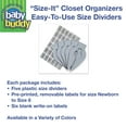 thumbnail image 5 of Baby Buddy Size-It Closet Organizers, Gray Dividers for Newborn Clothes, up to Size 8, 5 Count, 5 of 8
