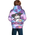 thumbnail image 2 of Sanrio Kuromi Kids' Hoodie 3d Print Sweatshirt Soft Pullover Hooded With Big Pockets Fans Gifts For Boys Or Girls X-Large, 2 of 7