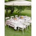 thumbnail image 4 of Outdoor Tablecloths with Umbrella Hole & Zipper, Brown Eucalyptus Leaves 60 x102 Inch Rectangle Tablecloths, Spring Leaves Plants Country Waterproof Table Cloth, Patio/Pool/Picnic Table Covers, 4 of 8