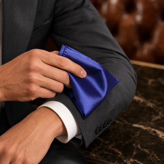 MIPCASE Dark Handkerchief for Men’s Suit, European Style Accessory for Formal Events and Special Occasions