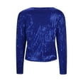 thumbnail image 1 of Vestes pour Femmes, Cardigan à Manches Longues Col Rond Couleur Unie Veste Décontractée Polyvalente à Sequins, 1 of 4