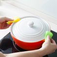 thumbnail image 3 of 4 Pcs Round Silicone Bowl Covers Elastic Stretch Food Saver Wraps Reusable Expandable Food Lids for Microwave Oven （Yellow and Orange), 3 of 8