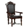 thumbnail image 4 of Furniture of America Cato Padded Faux Leather Indoor Armchairs, Brown Cherry (Set of 2), 4 of 8