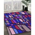 thumbnail image 3 of Ahgly Company Machine Washable Indoor Square Transitional Indigo Purple Area Rugs, 3' Square, 3 of 7
