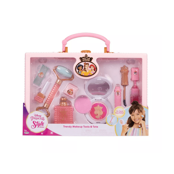 Disney Princess Style Collection Trendy Pretend and Play Pink Makeup Tote Child Ages 3
