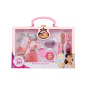 Disney Princess Style Collection Trendy Pretend and Play Pink Makeup Tote for Girls Ages 3 to 6 Years