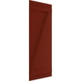 thumbnail image 2 of Ekena Millwork 21 1/2"W x 70"H True Fit PVC Four Board Joined Board-n-Batten Shutters w/Z-Bar, Pepper Red (Per Pair - Hardware Not Included), 2 of 8