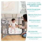 Regalo Gray Superwide Plastic Gate & 2-in-1 Play Yard with Door