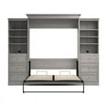 thumbnail image 3 of Bestar Versatile Engineered Wood Queen Murphy Bed & 2 Organizers/Drawers - Gray, 3 of 12