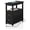 Black,23 62 inches x 11 81 inches x 24 02 inches,1A, variant on Side Table with Charging Station, 3-Tier Narrow End Table with Drawers & Shelf, Espresso