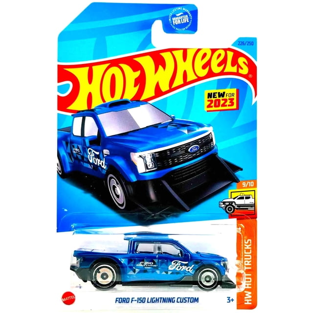 Camión Hot Wheels fundido a presión Ford F-150 Lightning 2023 Blue