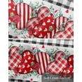 thumbnail image 6 of Valentine's Eucalyptus Love Linen Curtain Valance for Bedroom/Bathroom/Kitchen/Office/Living/Dining Room Windows, Buffalo Plaid Black Plant Rod Pocket Topper Decorative Cafe Drapes Panel 42"x12", 6 of 6