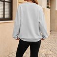 thumbnail image 7 of Inverlee Oversized V Neck Crewneck Sweatshirts for Women Long Sleeve Drop Shoulder Pullovers Solid Basic Loose Fit Casual Daily Tops White S-XL, 7 of 7