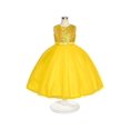 thumbnail image 5 of Flower Girl Dress Sleeveless Golden Ball Gown Wedding Pageant 6 Years, 5 of 8