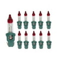 thumbnail image 2 of 10 Style D Mini Bulb Flashers Christmas Tree Lights Replacement Bulbs 2.5 Volt V 0.425 Watt W 0.17 Amp Common 50, 100 & 150 Light Strings, Green Base, 2 of 13