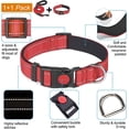 thumbnail image 2 of Conjunto de collar reflectante para perro (rojo, 28*38 cm), relleno de goma suave, transpirable y ajustable, de nailon, adecuado para perros pequeños y medianos, conjunto de collar reflectante ajustab, 2 of 5