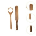 thumbnail image 6 of 2 Pack Wooden Spurtle Flipping Serving Scraping Tool Non Stick Safe for Eggs Pancakes Stirring Frying Kitchen Essential, 6 of 9