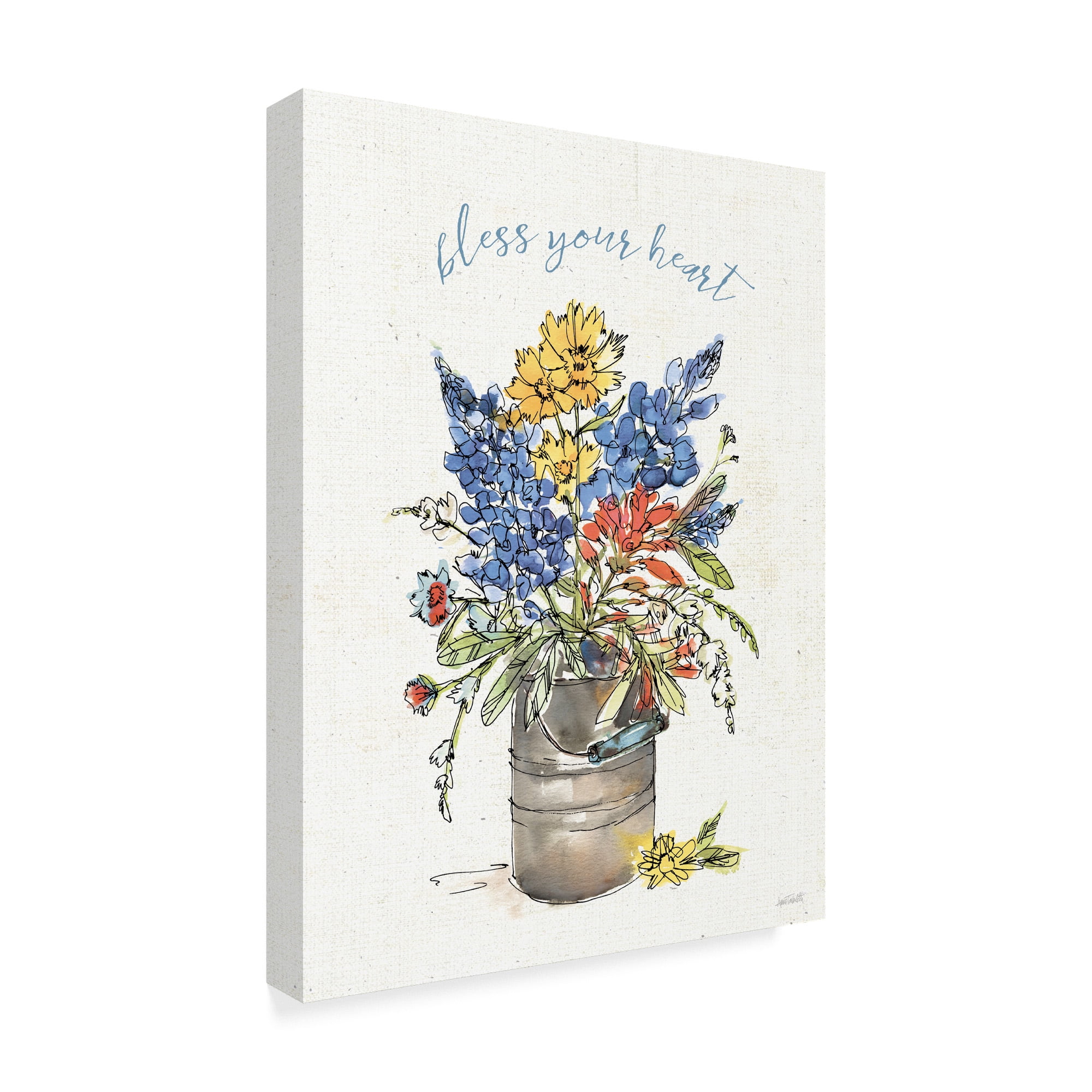 Trademark Fine Art 'Texas Bluebonnet I' Canvas Art by Anne Tavoletti
