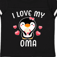 thumbnail image 4 of Inktastic I Love My Oma with Cute Penguin and Hearts Girls Toddler T-Shirt, 4 of 5