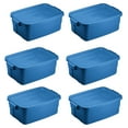 thumbnail image 1 of Rubbermaid Roughneck Tote 3 Gal Storage Container, Heritage Blue (6 Pack), 1 of 3