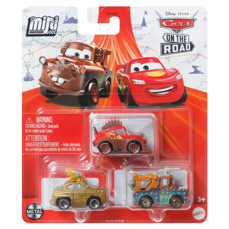 ミニカー DISNEY MOTORS Diecast mini cars Set of 3 Disney Pixar Cars Mini Racers 3-Pack, 3 Die-Cast Collectible