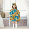 thumbnail image 7 of joogoo Wearable Blanket Hoodie for Giraffe Pattern Pattern Oversized Sherpa Hooded 3-14 YR M, 7 of 7