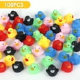 thumbnail image 2 of Tcwhniev 100 Pcs Rubber Ducks,Assorted Ducks Toy for Kids, Sensory Play, Stress Relief, Baby Bath Toy Rubber Duck for Shower Birthday Summer Beach Pool Activity Party Favors Gift, 2 of 9