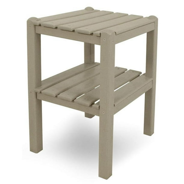 Polywood Reg Traditional Recycled Plastic 2 Shelf Side Table Walmart Com Walmart Com