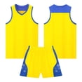 thumbnail image 5 of FUZHIQ Boys Basketball and Shorts 2-Piece Set, V-Neck Sleeveless Athletic Uniform Breathable Quick-Dry Sportswear,3-16 Years, 5 of 9