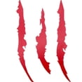 thumbnail image 2 of Xotic Tech Vinyl Headlight Taillight Claw Scar Scratch Decal Monster Stripe Decor Sticker Red, 2 of 7