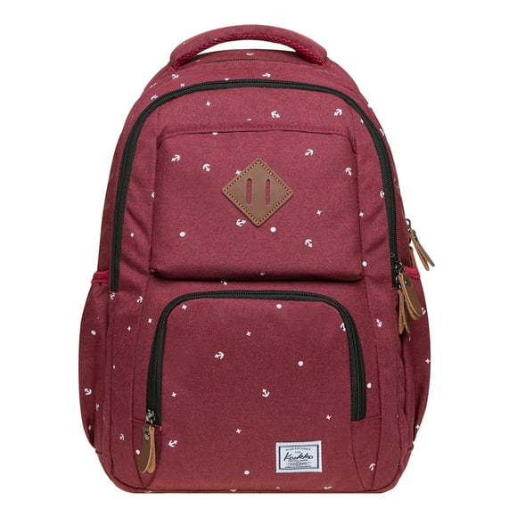 Mochila de estudiante KAUKKO para niñas, niños y niños Mochila escolar para computadora portátil de 12 pulgadas, 30 * 15 * 42 cm, 18.9 L (Rojo) KAUKKO K8008-1-Maroon