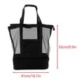 thumbnail image 5 of Travel Bag Large Capacity Wearable Portable Mesh Hand Luggage Bag with Side Pocket for Gym Sports Home Black, 5 of 5